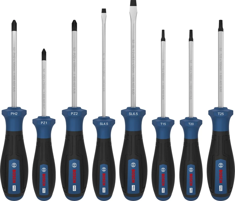Bosch PRO Screwdriver PH/PZ/SL/TX Set, 8 pcs