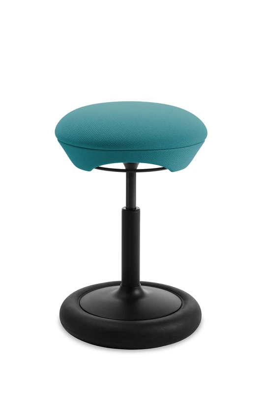 Topstar SITNESS HOP Ergonomic Stool with Three-Dimensional Movement Sitness Technology Made in Germany Colour: Black/Light Petrol - Image 1