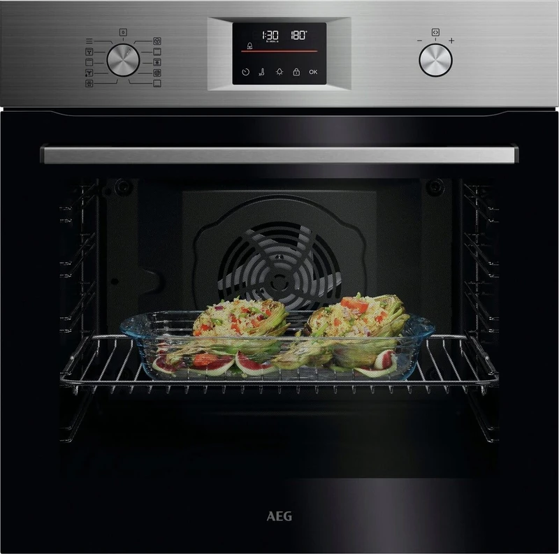 AEG 5000 Series Built-In Oven OU5PB40SM, 72 L, SurroundCook Multilevel Cooking, Pyrolytic Cleaning, EXPlore LED Display, 30–300°C, Energy Class A+, Stainless Steel Antifingerprint