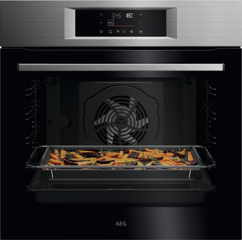 AEG 5000 Series Integrated Built-In Oven, 72 L Capacity, OU5PB40PM, SurroundCook, Pyrolytic Cleaning, AirFry, 30–300°C, Energy Class A++, 594x594x569 mm, Stainless Steel with Antifingerprint Coating