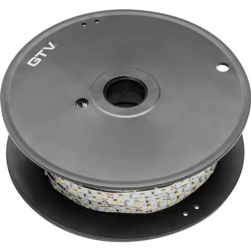 GTV LED Strip 50 m Roll, Flash 2835 MW, 60 LEDsm, Dimmable, Separable Every 5 cm, 12 V, 3.7 Wm, 8 mm Wide, Light Strip for Furniture Kitchen, Neutral White 4000 K