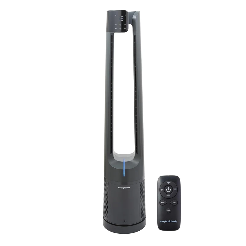 Morphy Richards Flexifreeze 42" Bladeless Tower Fan & Air Purifier, Magnetic Remote Control, Air Quality Indicator, HEPA 13 Filter, For Home, Bedroom, Office, Better Sleep & Allergies, 823875