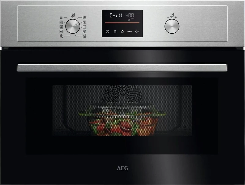 Electrolux 5000 Series Integrated Built-In Combi Microwave Oven, 41 L Capacity, KOX36506GM, CombiAir Hot Air + 1000 W Microwave, Grill Function, 30–250°C, 455x595x567 mm, Stainless Steel