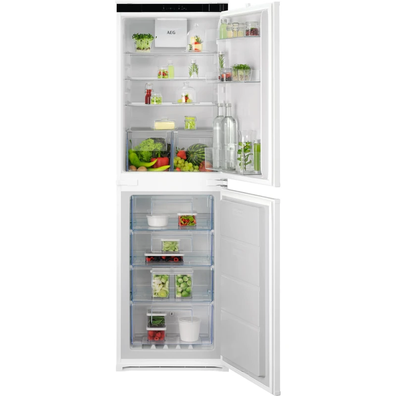 AEG 7000 Series Integrated Fridge Freezer 154/88 L, OSC7T185ES, TwinTech No Frost, AI CoolAssist Adaptive Cooling, DynamicAir, R600a Refrigerant, 1772x546x549 mm, Energy Class E, White