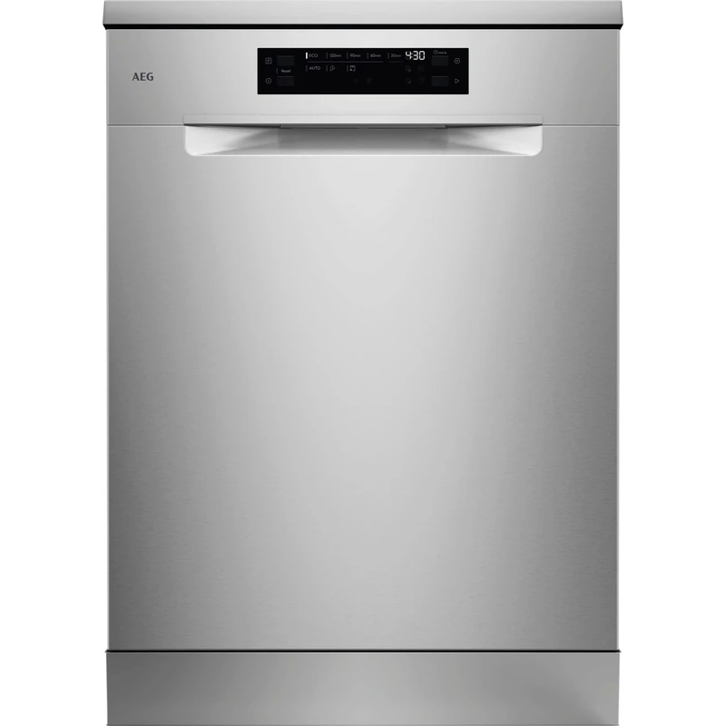 AEG 6000 Series Freestanding Dishwasher GF6200C2SNM, AirDry Technology, SatelliteClean Spray Arm, TimeSelect Display, ExtraHygiene 69°C, EasyFlex Drawer, 8 Programs, 44 dB, 850x598x622 mm