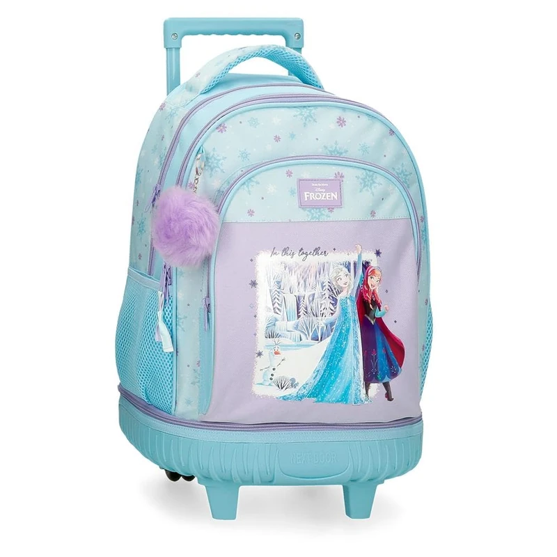 Joumma Disney Frozen in This Together Compact Detachable 2-Wheel Backpack Lilac 32x45x21 cm Polyester 30,2L