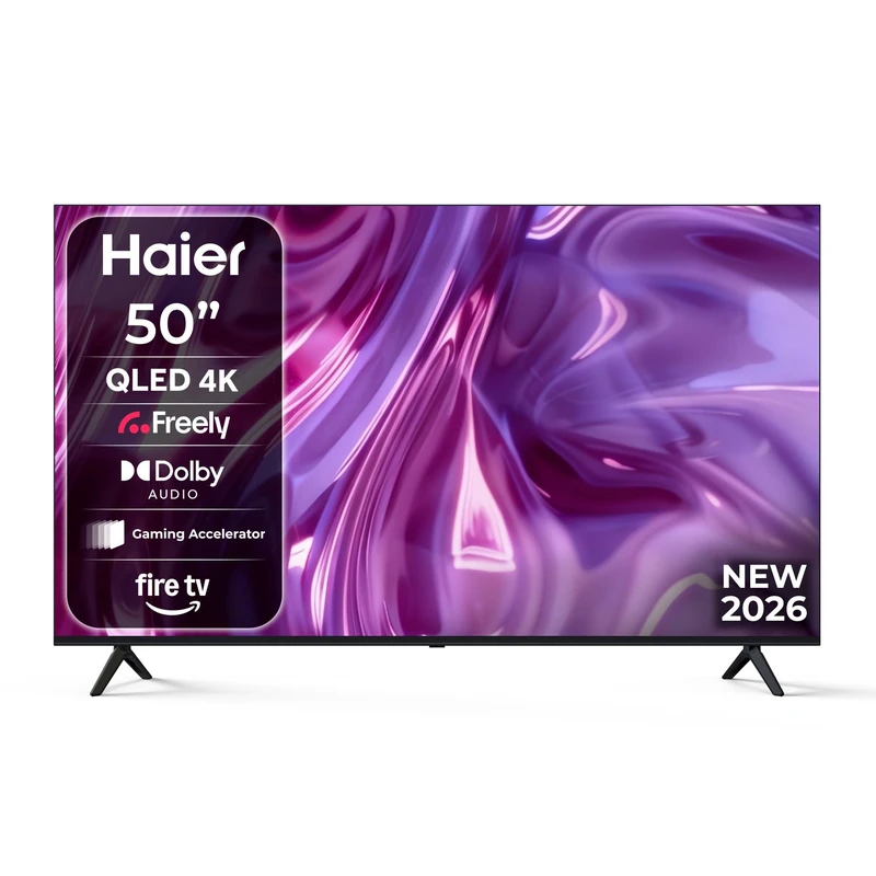 Haier 50" S80GUF QLED Smart TV with Fire TV, Freely, Dolby Audio, Gaming Accelerator, Bluetooth, HDMI 2.1