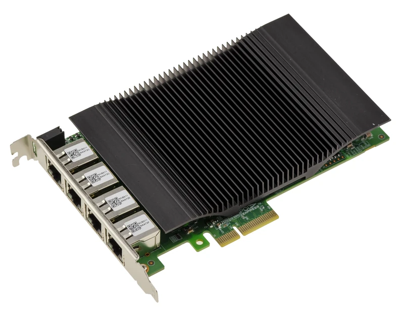 KALEA-INFORMATIQUE Realtek RTL8126 PCIe x4 Network Controller Card with 4 Ports 5 Gigabit RJ45 Power Over Ethernet PoE+ 30W by Port Chipset - Image 1