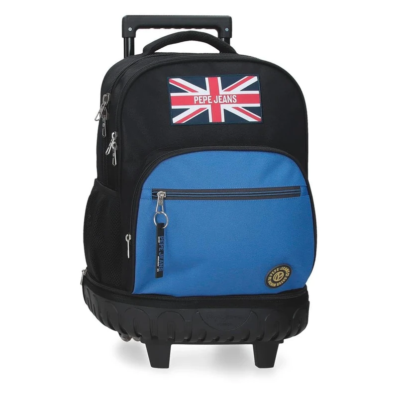 Pepe Jeans Henry Compact 2-Wheel Backpack Black 32x43x21 cm Polyester 29L by Joumma Bags