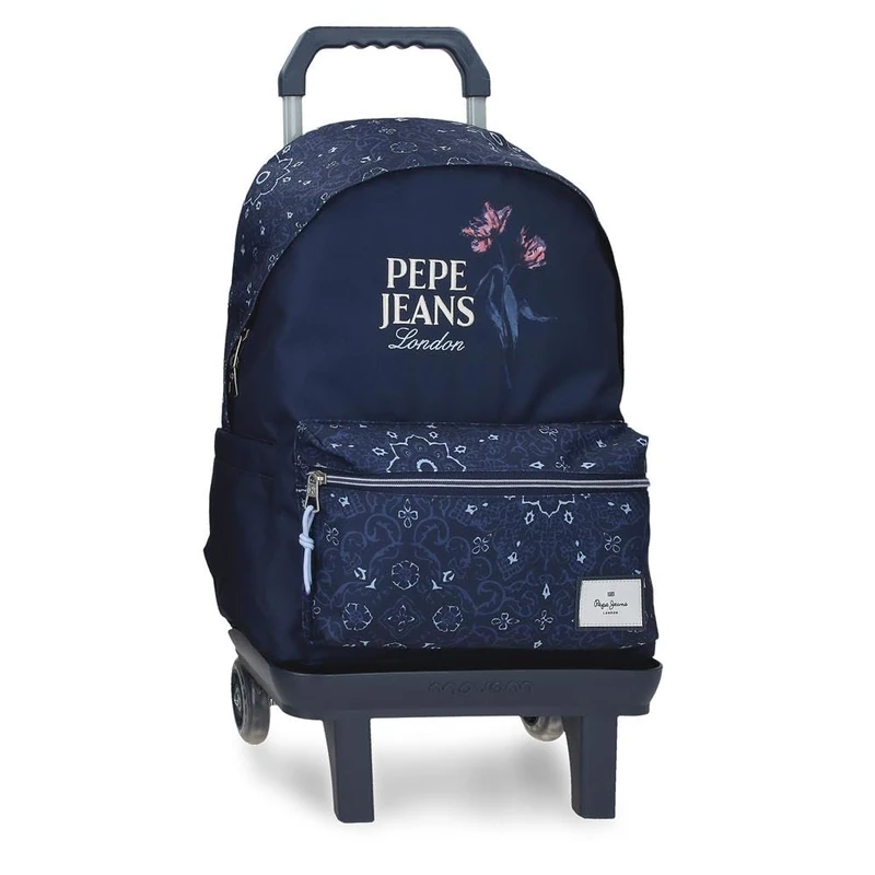 Pepe Jeans Lenay School Backpack with Trolley 15.6" Inches Navy 31x44x17.5 cm Polyester 23.87L by Joumma Bags