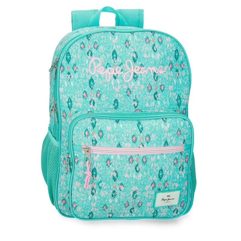 Pepe Jeans Sun Mochila Adaptable a Carro Turquesa Verde 30x40x13 cm Polyester 15,6L by Joumma Bags - Image 1
