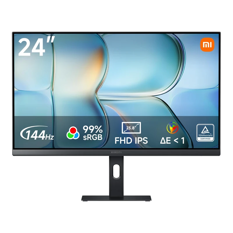 XIAOMI A24i 2026 24 Inch FHD Monitor, 144Hz, HDR10, IPS, 99% sRGB, △E < 1, Free Sync, TÜV Low Blue Light Certification (1920 x 1080/HDMI 2.0/DP 1.4)
