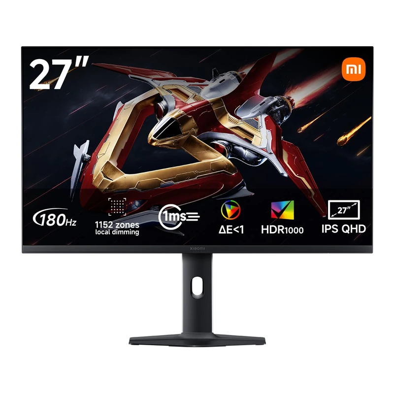 XIAOMI G Pro 27Qi 2026 27 Inch 2K Mini-LED Gaming Monitor, 180Hz, 1ms, 1152 Local Dimming Zones, 2000nits, HDR1000, Fast IPS, 100% sRGB, 95% DCI-P3, Adobe RGB 97% △E < 1 (2560 x 1440/HDMI 2.0/DP 1.4) - Image 1
