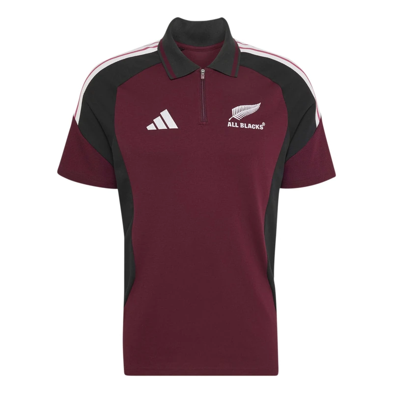 adidas Men's All Blacks Training Polo Shirt, Maroon/All Black, XL