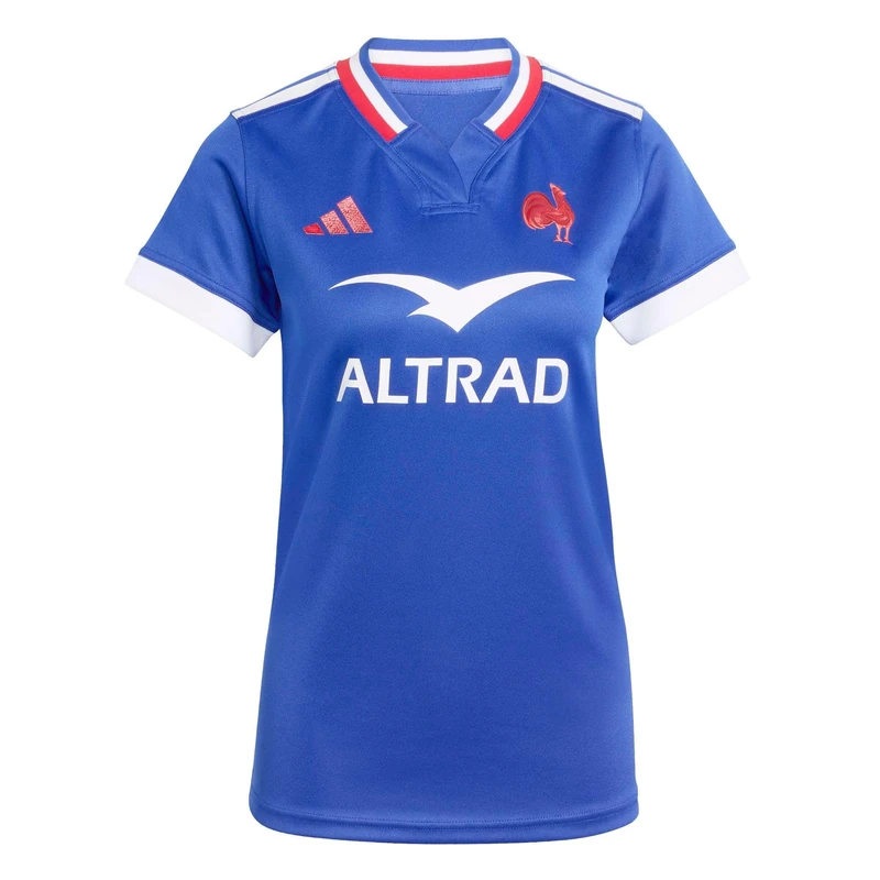 adidas Women's France Rugby Home Womens Replica Shirt, semi Lucid Blue, XXS