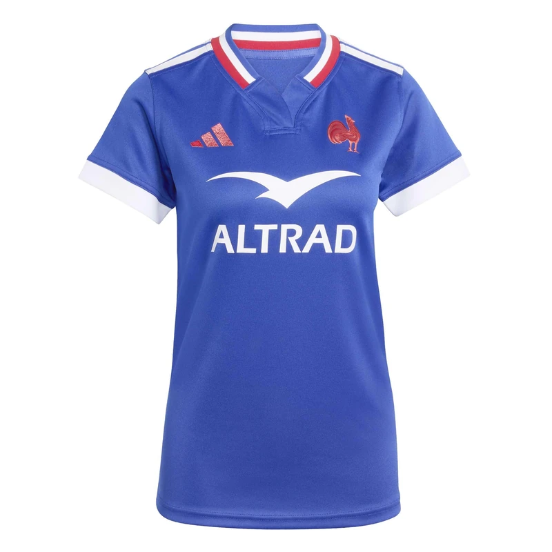 adidas Women's France Rugby Home Womens Replica Shirt, semi Lucid Blue, S