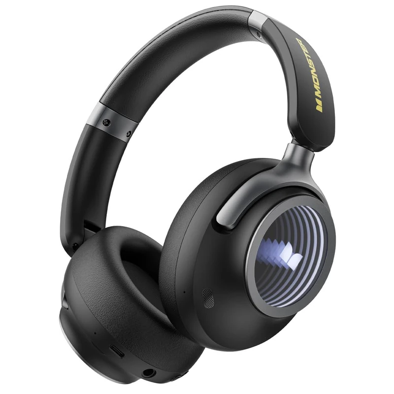 Monster MS-Persona4 Bluetooth Headphones with Active Noise Cancellation, 70 Hours Battery, 40mm Driver, Bluetooth 6.0, 3 Listening Modes, Foldable Design - Image 1
