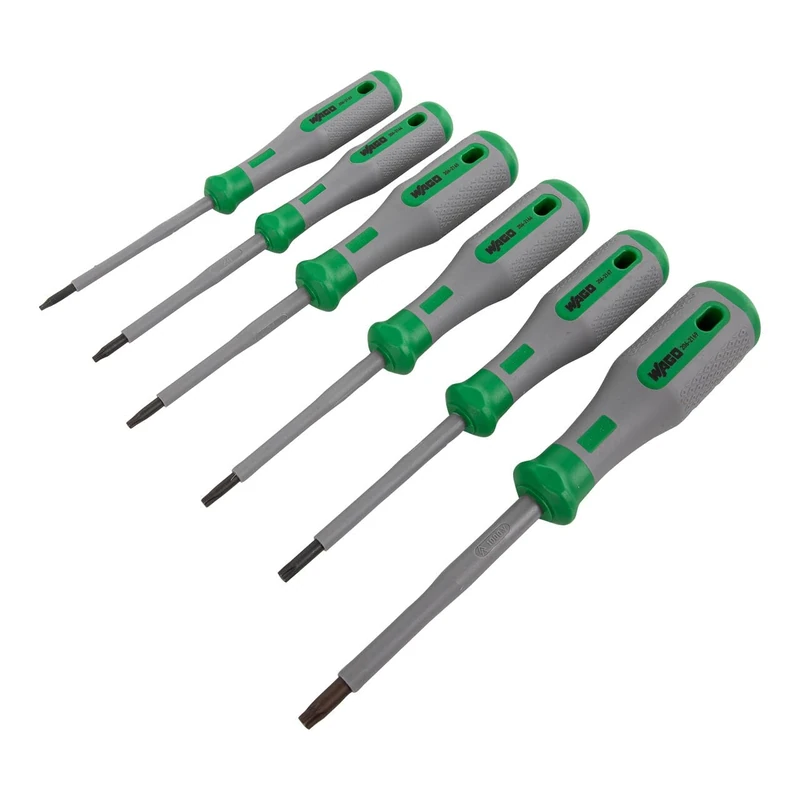 WAGO 206-2102 VDE Screwdriver Set, 1000 V, Insulated Two Component Handle, Set of 6, Torx®