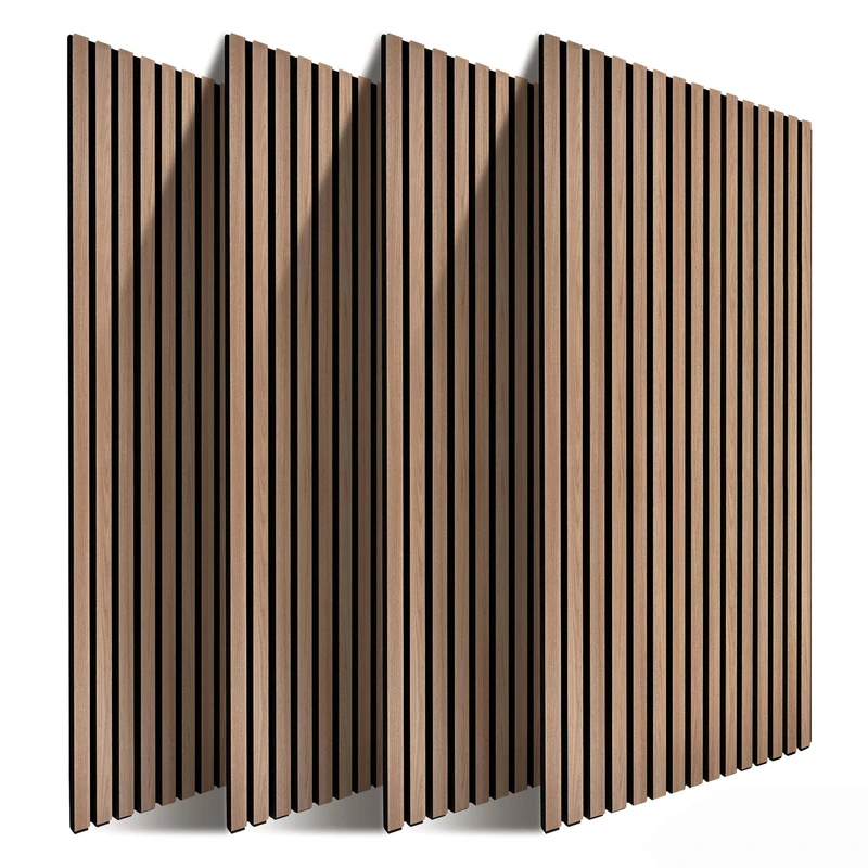 Relaxdays acoustic panels, set size 120 x 60 cm, sound absorption & wall cladding, oak veneer, choice of colours