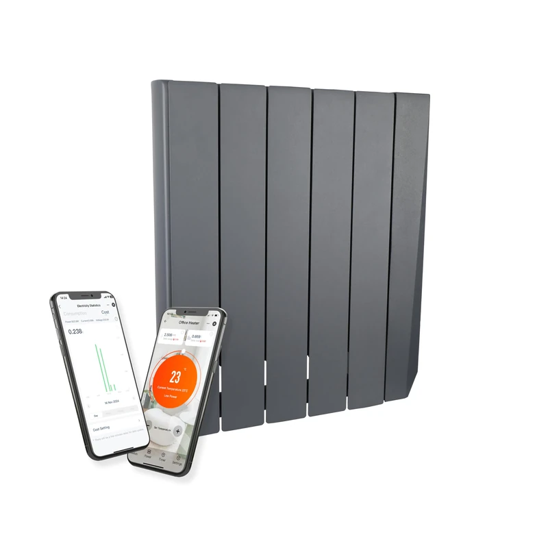 Masterplug Smart Oil-Filled Radiator, Electric Heater, Energy Saving, Wi-Fi App Control, LCD Display, Timer, Child Lock, Wall-Mounted, SmartEnergy Comfort, White, 1000W, OILW100W5UK