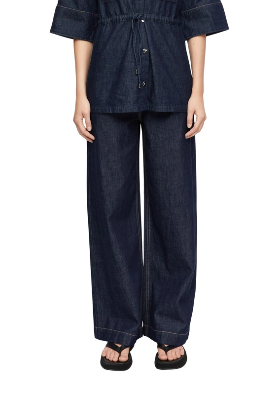 Comma Women's Jeans Wide Leg 2180614, Blue, 14