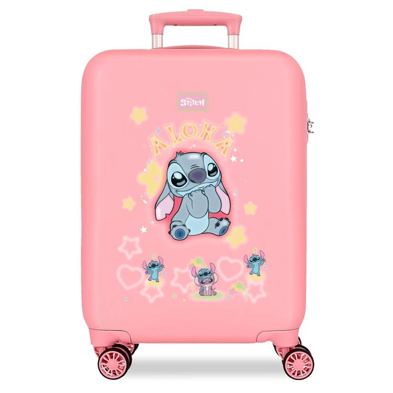 Disney Stitch You & Me Cabin Suitcase Pink 38 x 55 x 20 cm Hard ABS Combination Lock Side 35L 2.5 kg 4 Wheels Double Carry-on Luggage