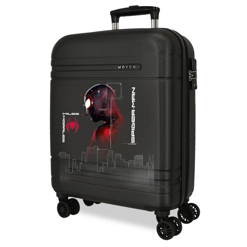 Joumma Marvel Spiderman Technology Cabin Case Black 40x55x20 cm Rigid ABS Closure TSA 37L 2.8kg 4 Double Wheels - Image 1