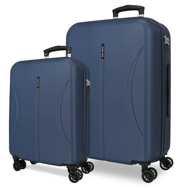 Joumma Roll Road Formentera Marine Luggage Set 55/65 cm Rigid ABS Integrated Combination Padlock 91L 6.05kg 4 Double Wheels Hand Luggage