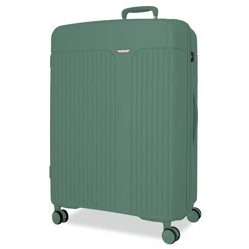 MOVOM Dark Green Medium Suitcase 48x68x27 cm Rigid Polypropylene Integrated TSA Closure 72L 3.8 kg 4 Double Wheels Extendable