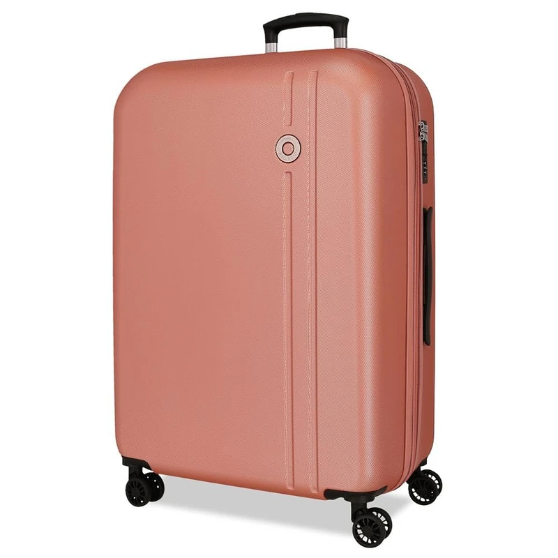 ROLL ROAD Menorca Large Suitcase Nude 52x75x27 cm Hard Shell ABS Combination Lock integrado 97L 4,3kg 4 Double Wheels Expandable
