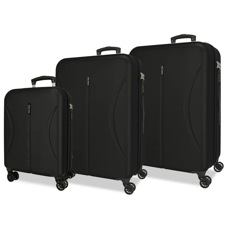 Roll Road Roll Road Formentera Luggage Set, One Size, Black/White, Talla única, Suitcase Set