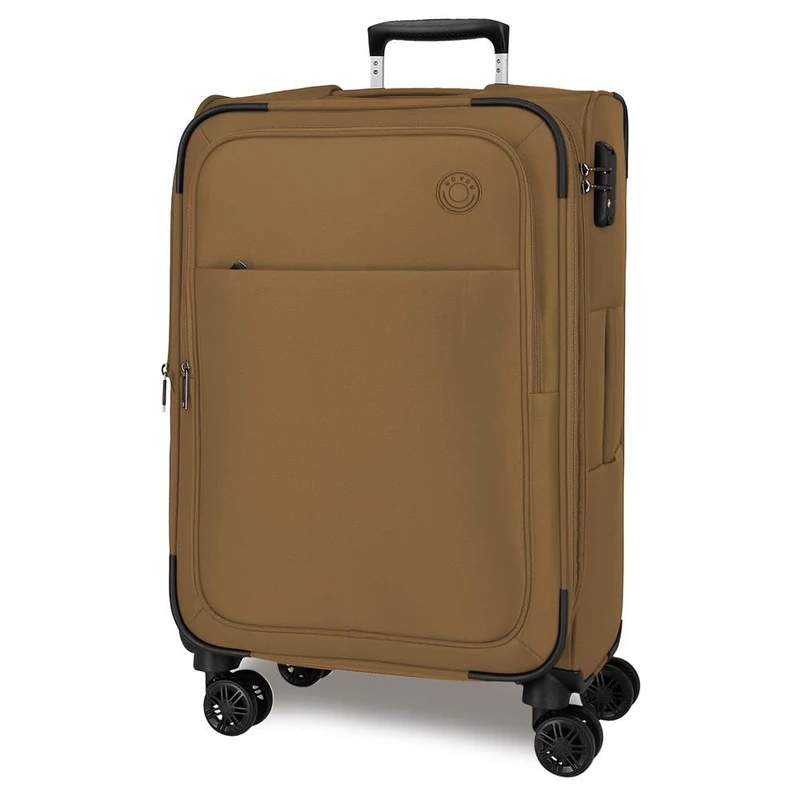 Movom Atlanta Medium Champagne Suitcase 42x66x25 cm Soft Closure TSA 59L 3.3 kg 4 Double Wheels - Image 1