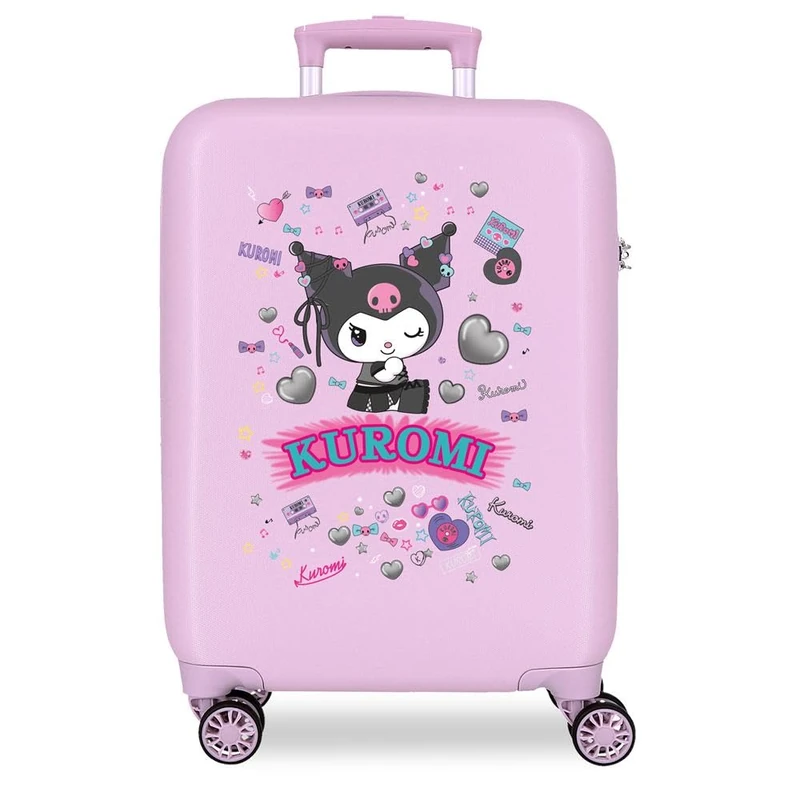 Sanrio Kuromi Retro Pop Cabin Suitcase Lilac 38 x 55 x 20 cm Hard ABS Combination Lock Side 35L 2.5 kg 4 Double Wheels