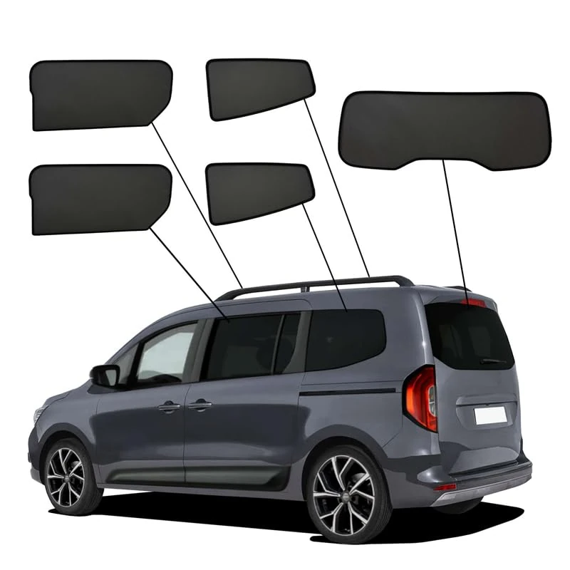 SunClip Privacy & Sun protection compatible with Renault Grand Kangoo III MPV 2024- & Mercedes T-Class Long 2023- & Nissan Townstar L2 2023- (Long wheel base)