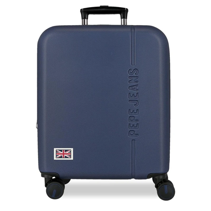 Pepe Jeans Aris Marine Cabin Case 40x55x20 cm Rigid ABS Combination Lock Integrated 37L 2.6kg 4 Double Wheels Extendable Hand Luggage by Joumma Bags