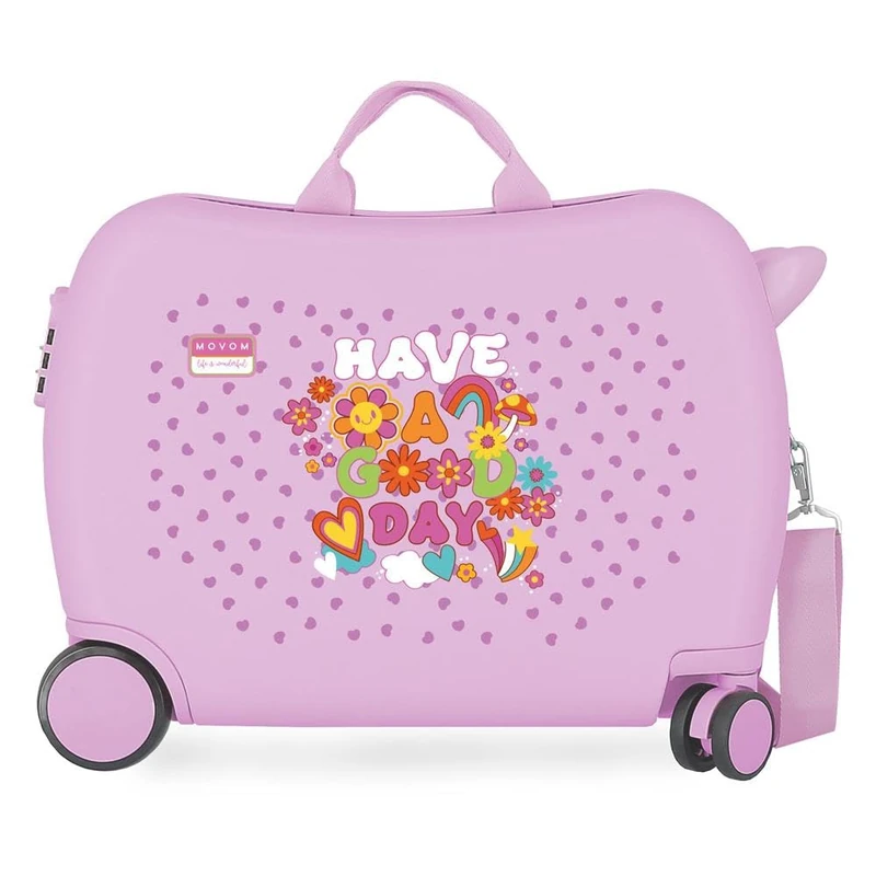Movom Good Day Children's Suitcase Lilac 50 x 38 x 20 cm Hard ABS Combination Lock Side 34L 2.1 kg 4 Wheels
