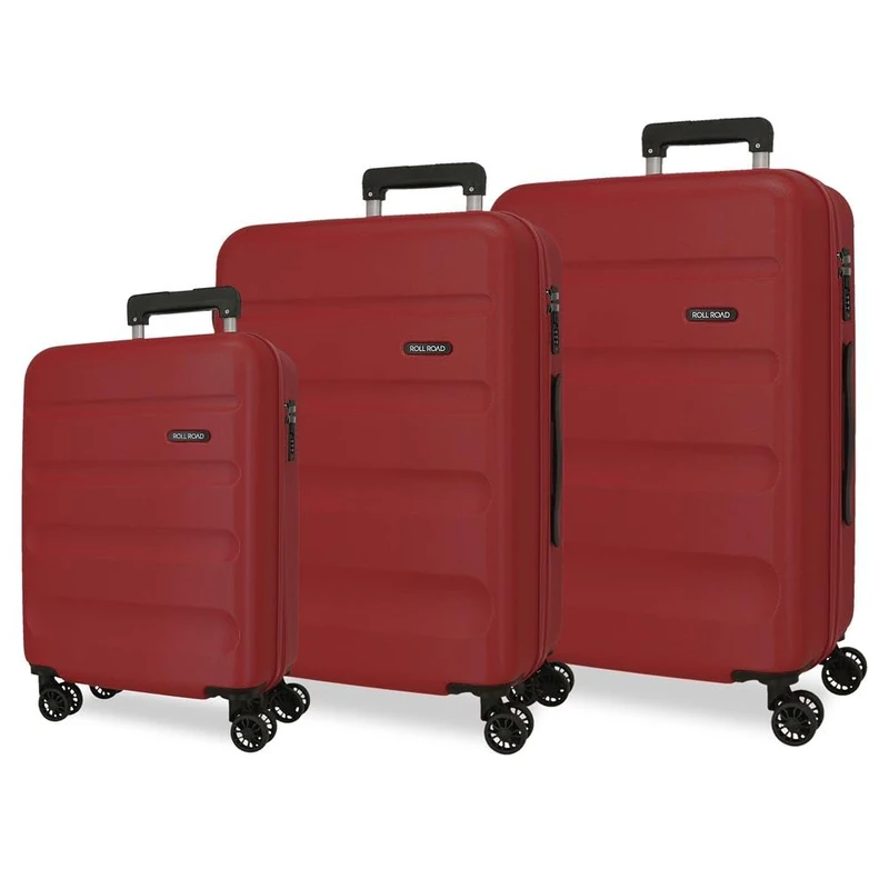 Roll Road Roll Road Flex Luggage Set, One Size, red, Talla única, Suitcase Set
