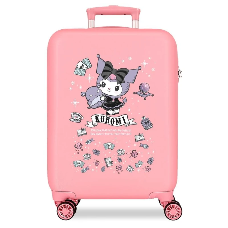 Sanrio Kuromi Fortune Telling Cabin Case Pink 38x55x20 cm Rigid ABS Side Combination Lock 35L 2.5kg 4 Double Wheels