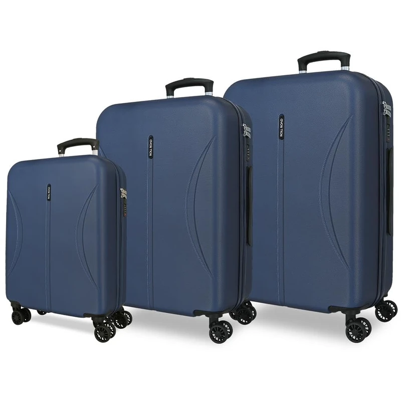 Joumma Roll Road Formentera Marine Luggage Set 55/65/75 cm Rigid ABS Integrated Combination Padlock 188L 10.3kg 4 Double Wheels Hand Luggage