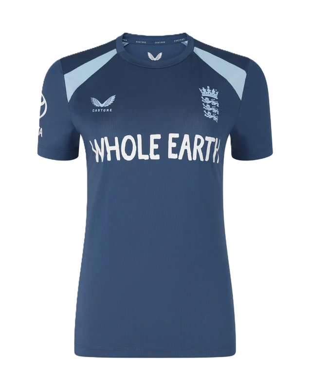 Castore England Cricket Women's Performance Short Sleeve Tee, Navy Ensign, 8 - Image 1