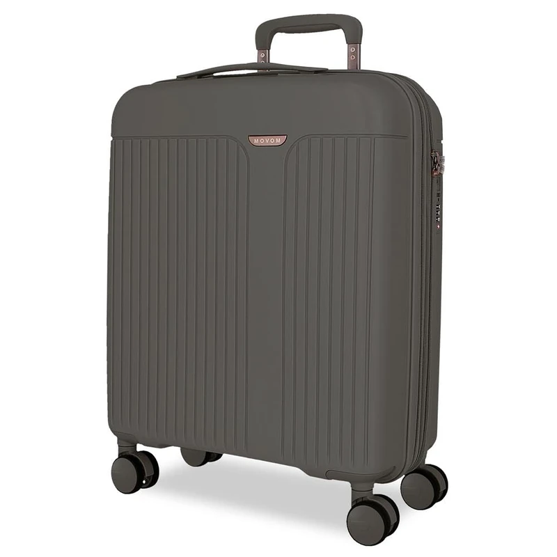 MOVOM Cabin Case Anthracite 40x55x20 cm Rigid Polypropylene Integrated TSA Closure 37L 2.8kg 4 Double Wheels Extendable Hand Luggage