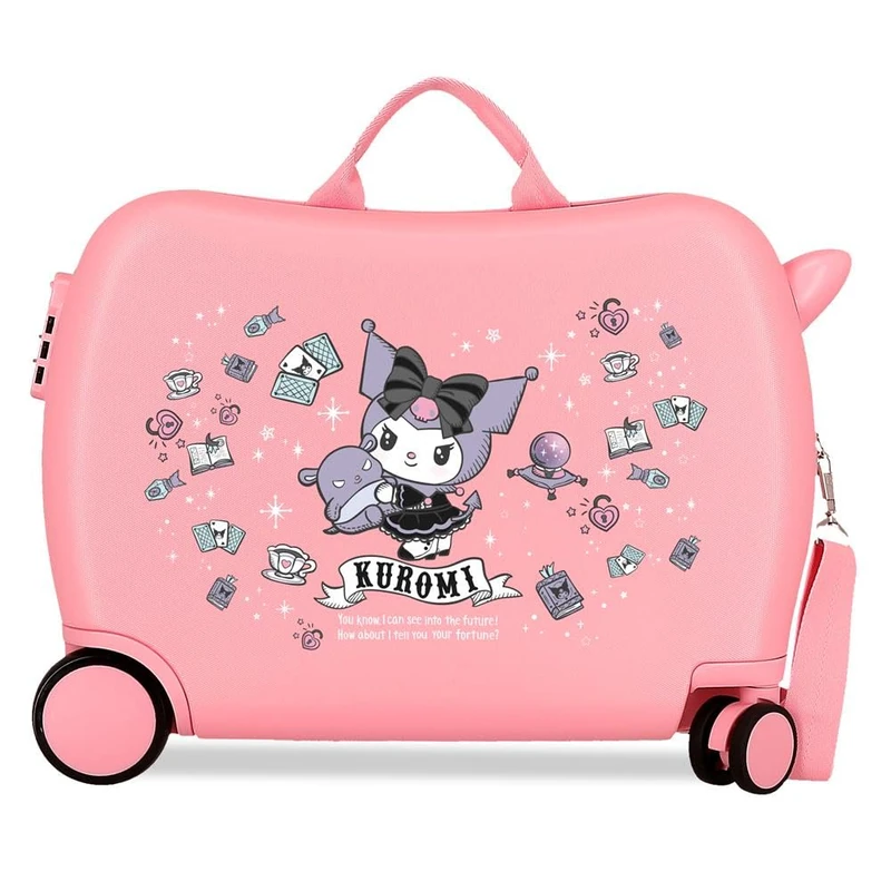 Sanrio Kuromi Fortune Telling Children's Suitcase Pink 50x38x20 cm Hard ABS Combination Lock Side 34L 2.1 kg 2 Wheels