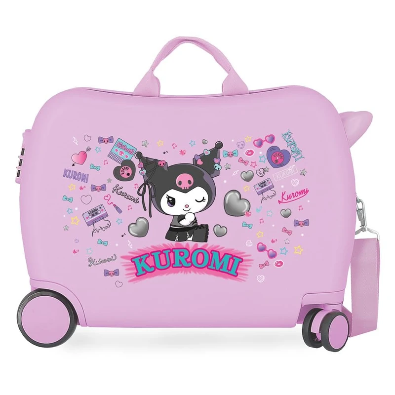 Sanrio Kuromi Retro Pop Children's Suitcase Lilac 50 x 38 x 20 cm Hard ABS Combination Lock Side 34L 2.1 kg 2 Wheels