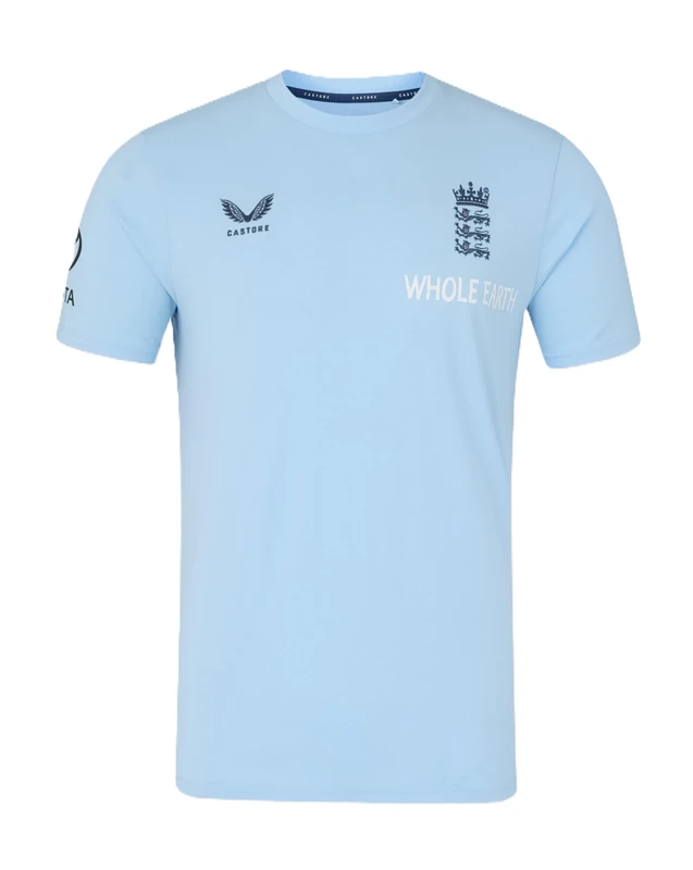Castore England Cricket Men's Off Pitch Tee, Airy Blue, XXL