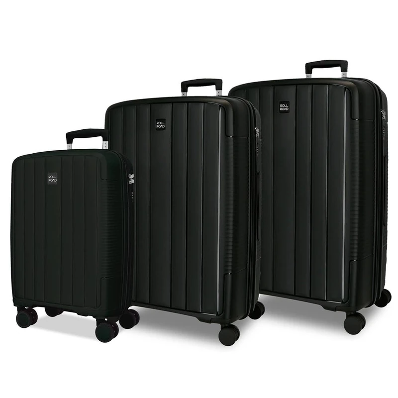 Roll Road Roll Road Acadia Luggage Set, One Size, Black/White, Talla única, Suitcase Set
