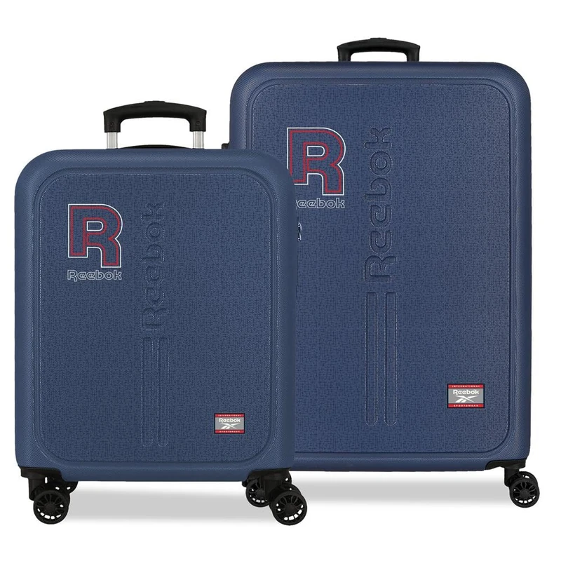 Reebok Queens Marine Luggage Set 46x65x25 cm Rigid ABS Combination Lock Integrated 56L 6.6 kg 4 Double Wheels Hand Luggage