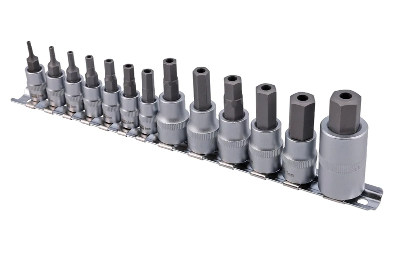 Laser 9282 Security Hex Socket Bit Set 1/4" D, 3/8" D, 1/2" D 13pc