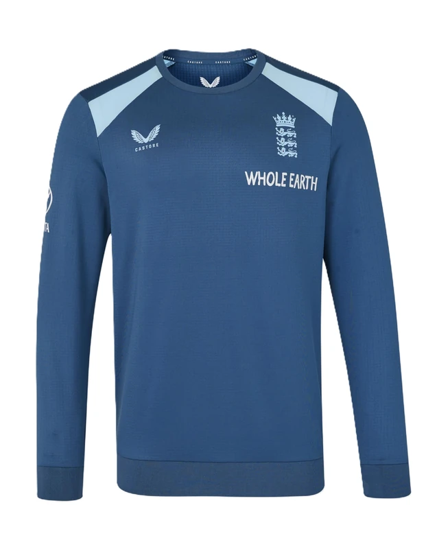 England Cricket Men's Performance Sweatshirt, Navy Ensign, L