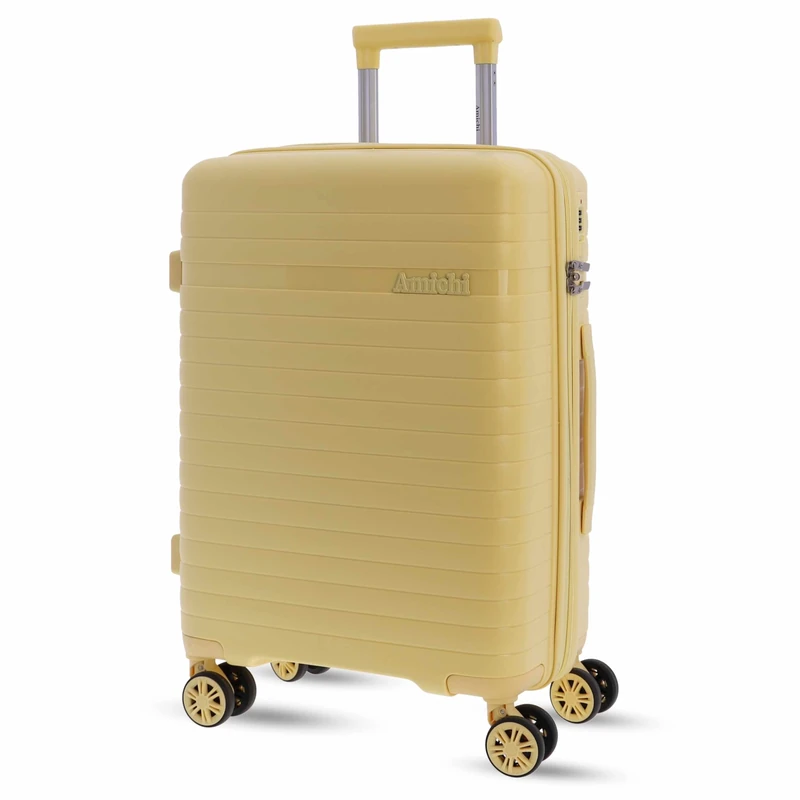 AMICHI - Cabin Suitcase 55x40x20- Travel Suitcases - Suitcases Cabin Suitable for Ryannair- Trolley Luggage for Aircraft Heavy Duty with 4 Wheels of 360º and TSA Lock, Lemon Tree, Classic