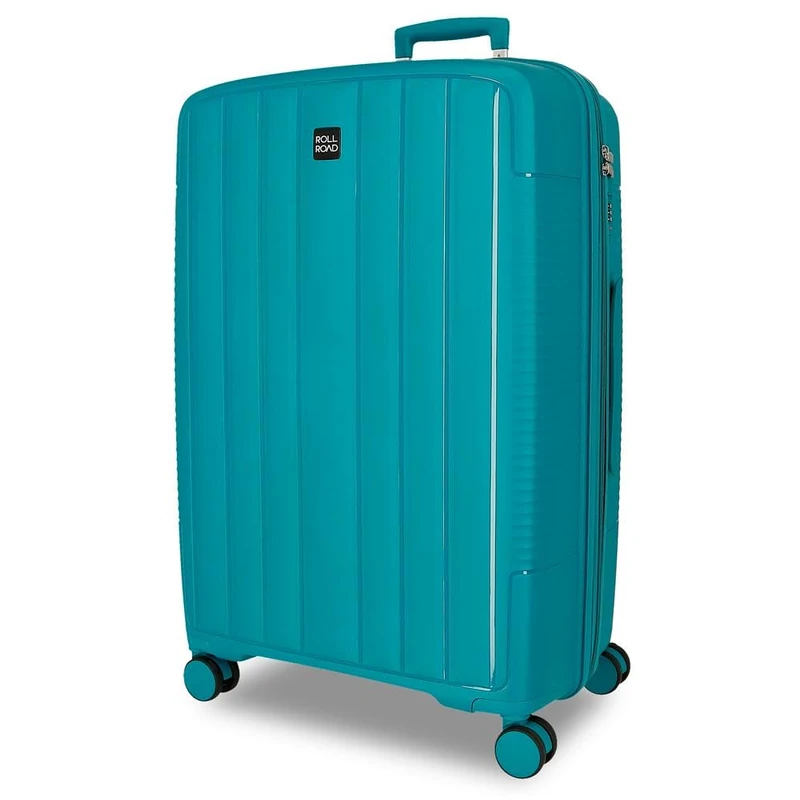Joumma Roll Road Acadia Large Suitcase Turquoise Green 53x75x29 cm Rigid Polypropylene Integrated Combination Padlock 105L 4.2kg 4 Double Wheels - Image 1